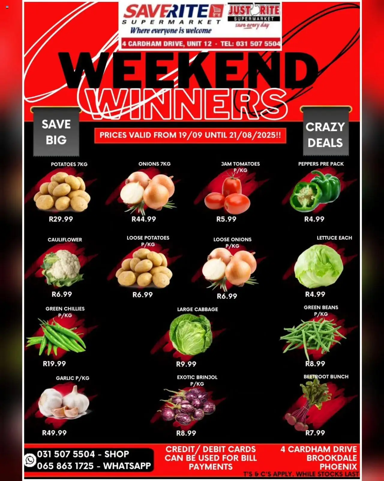 Saverite Weekend Winners from 19/09 - 21/09/2025 > Promotions