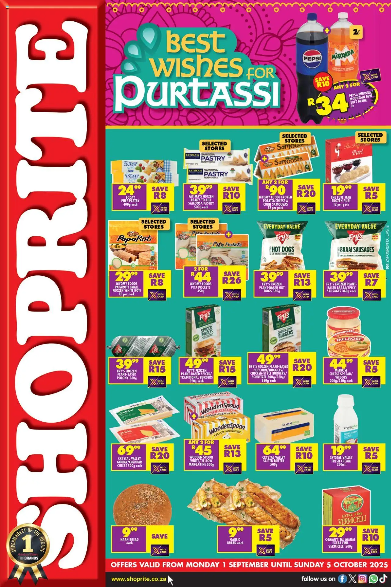 Shoprite KwaZulu-Natal - Purtassi Deals 01/09 - 05/10/2025 >> Catalogue