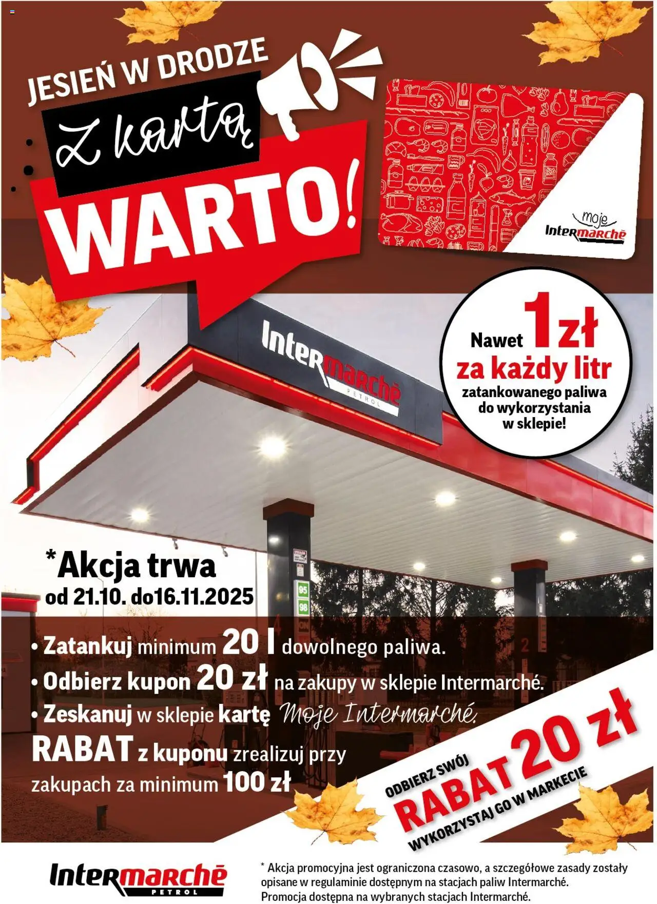 Intermarche Konkurs - Jesień w drodze. Z kartą warto! od 21.10.2025 - Nowa Gazetka - Numer strony 1