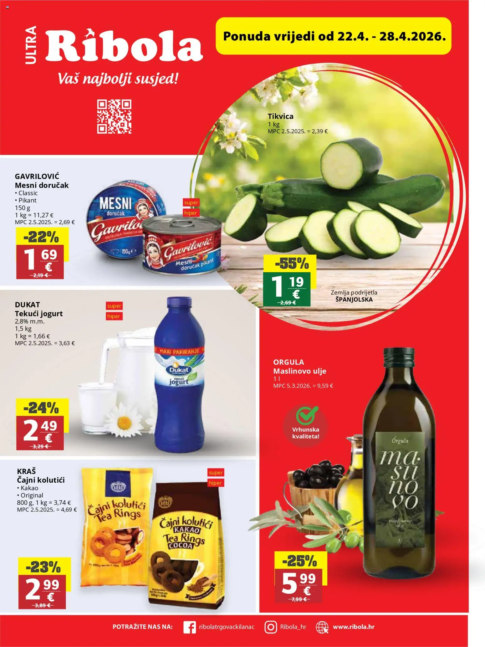 Pregled letka Ribola Katalog trgovine Ribola vrijedi od 22.04.2026