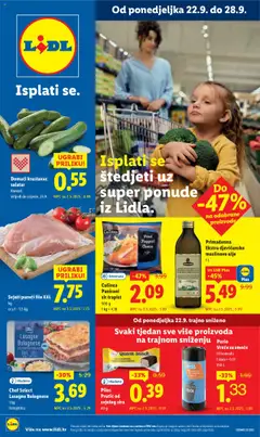 Pregled letka Katalog trgovine Lidl vrijedi od 22.09.2025