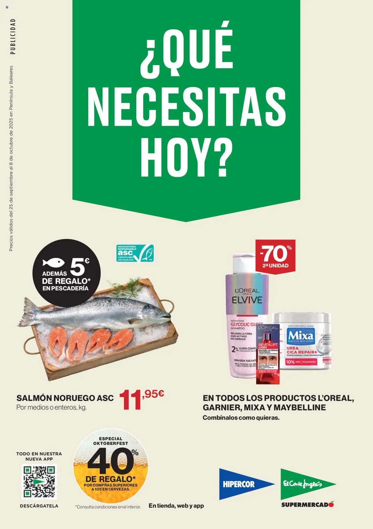 Hipercor Catálogo > 25/09 - 08/10/2025 > Ofertas
