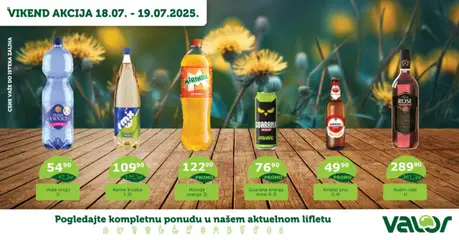 Pregled Valor kataloga - važi od 18.07.2025