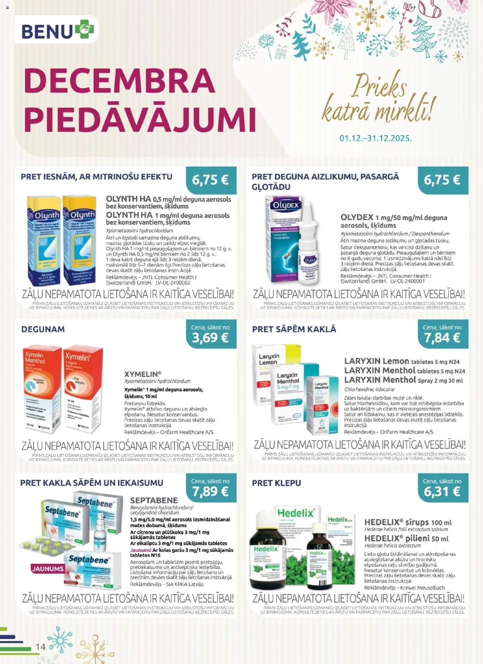 Skatīt BENU akciju bukletu, derīgs no 2025.12.01