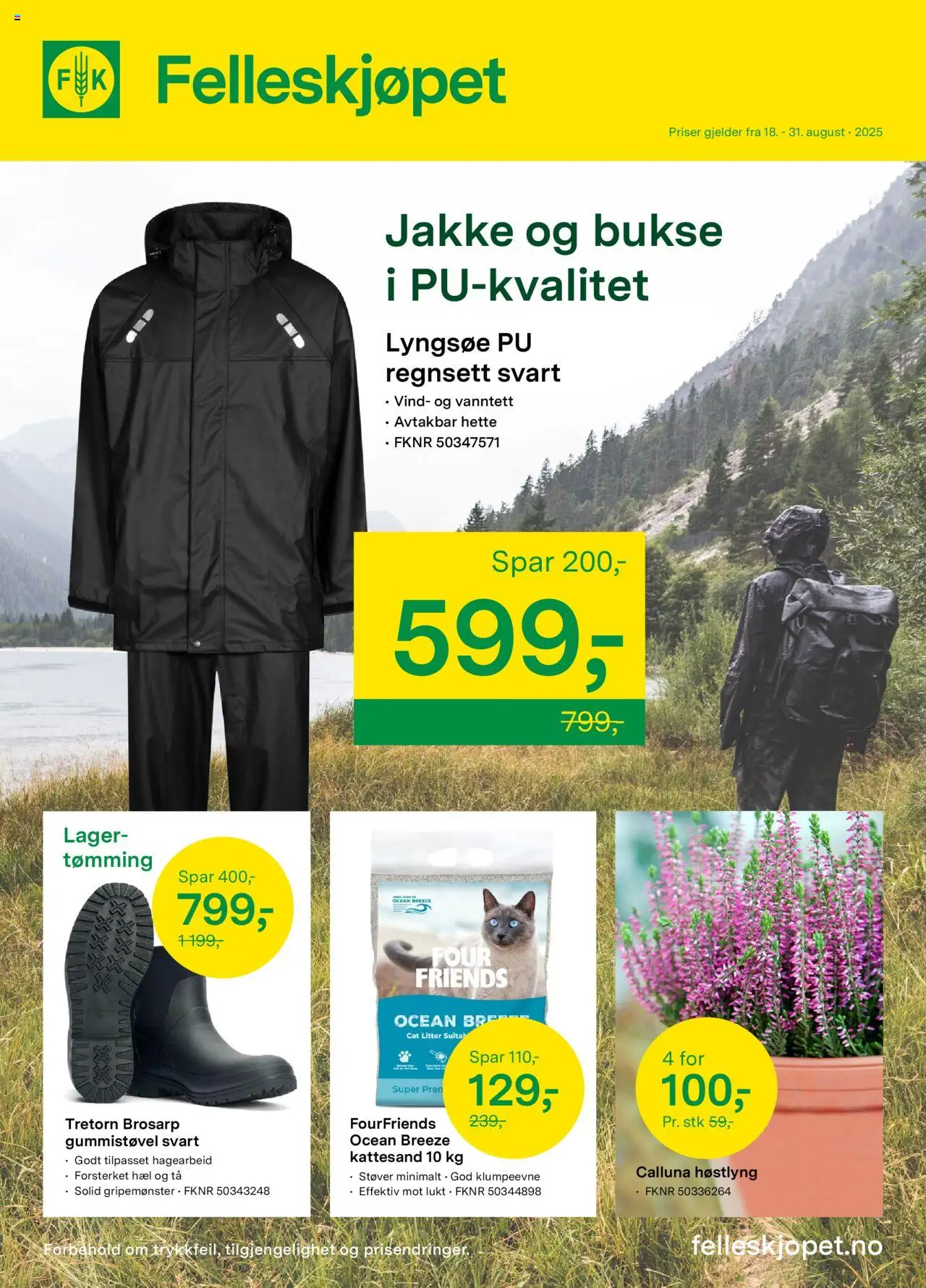 Kundeavis Felleskjøpet gyldig fra 18/08/2025 - Sidenummer 1