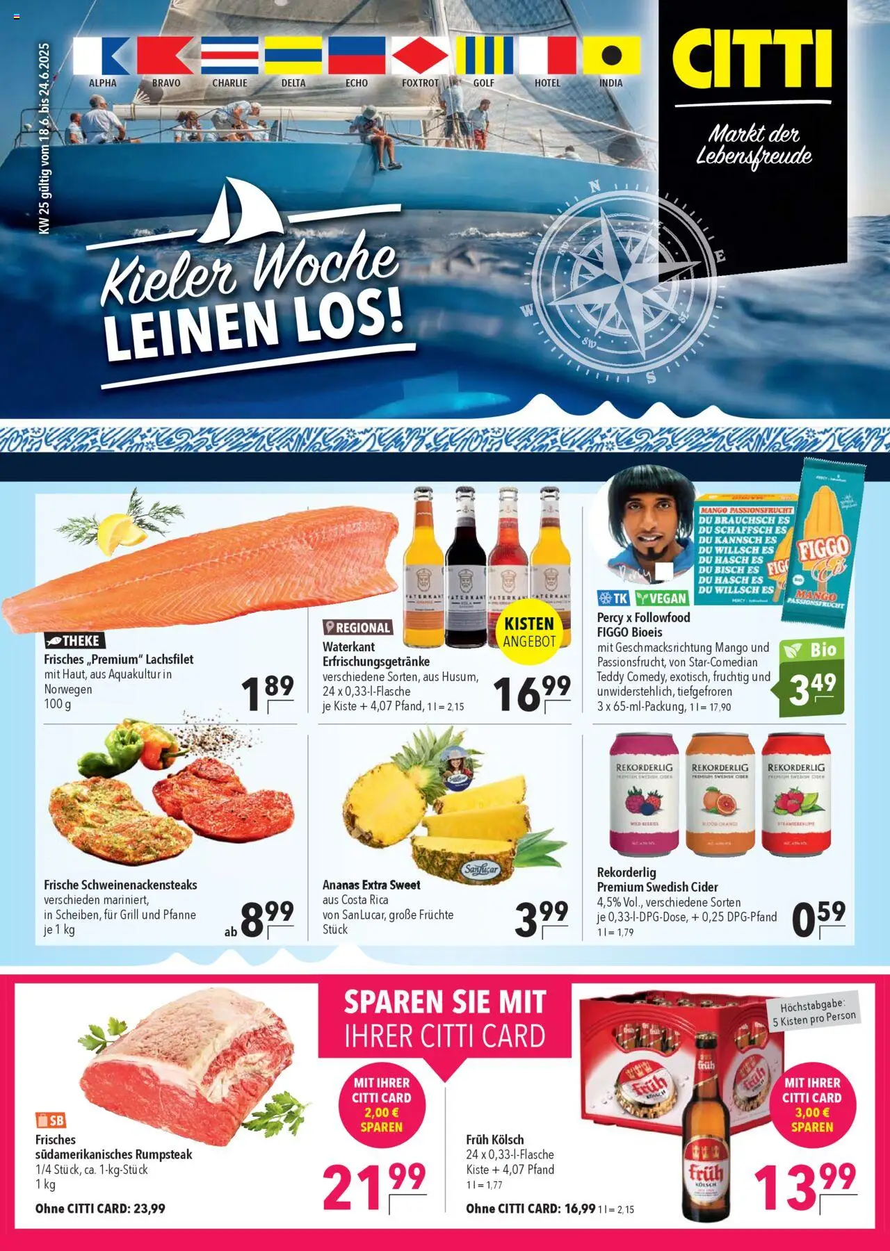 CITTI Markt Prospekt (vom 18.06.2025 - 24.06.2025) - Mango, Steak, Grill, Rumpsteak, Ananas, Theke