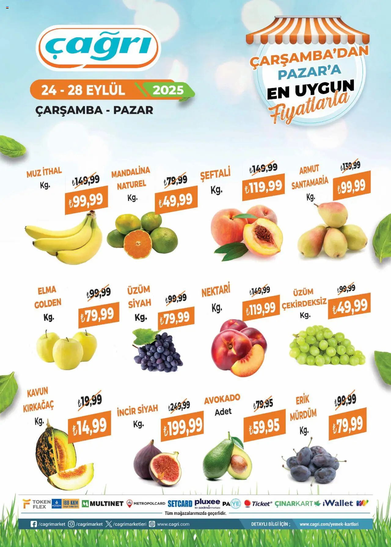 Çağrı Market Manav Katalog (24 Eylül 2025) - Indirim, Broşür - Sayfa numarası 1