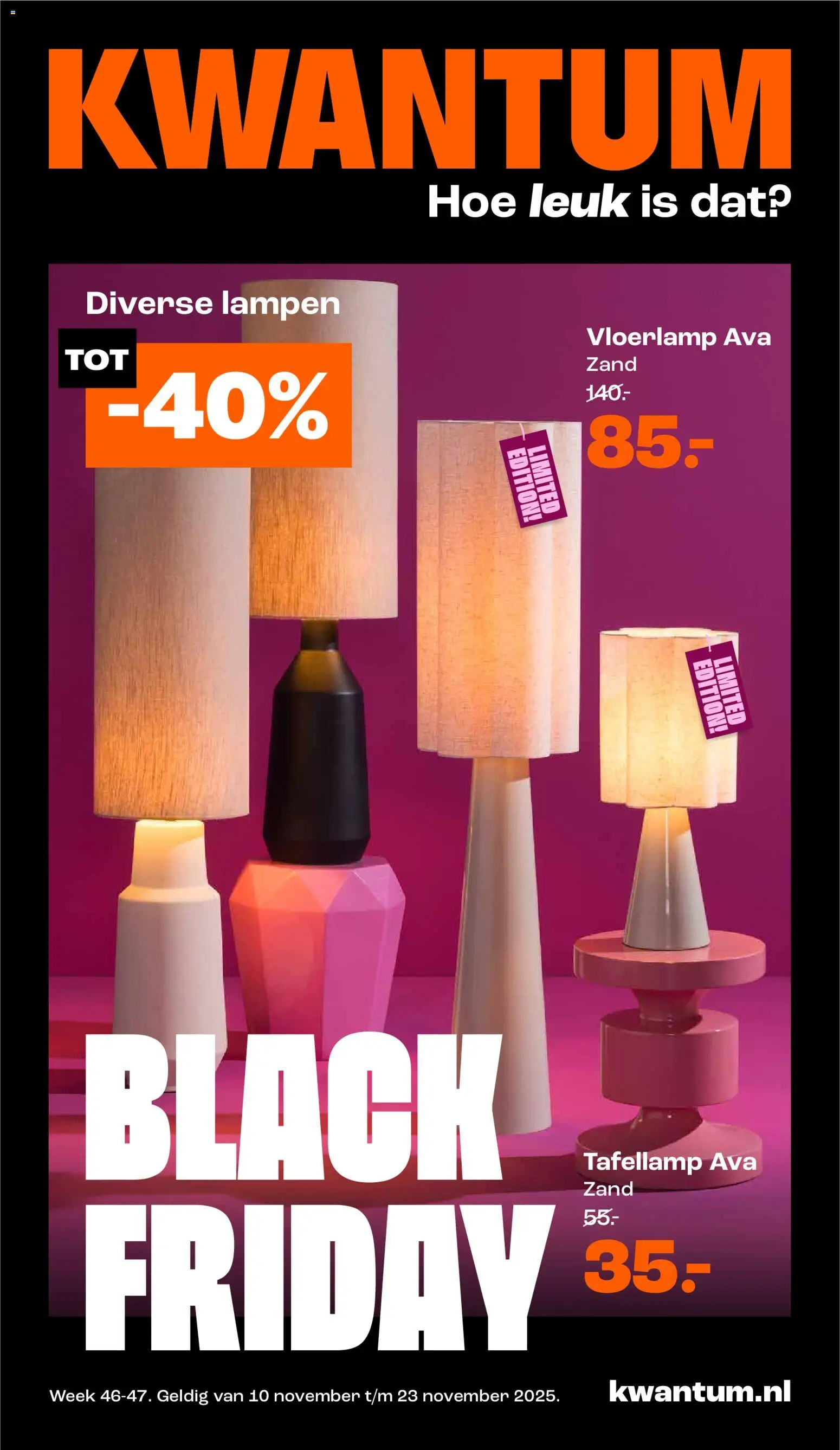 Voorbeeld van Black Friday van winkel Kwantum geldig vanaf 10-11-2025