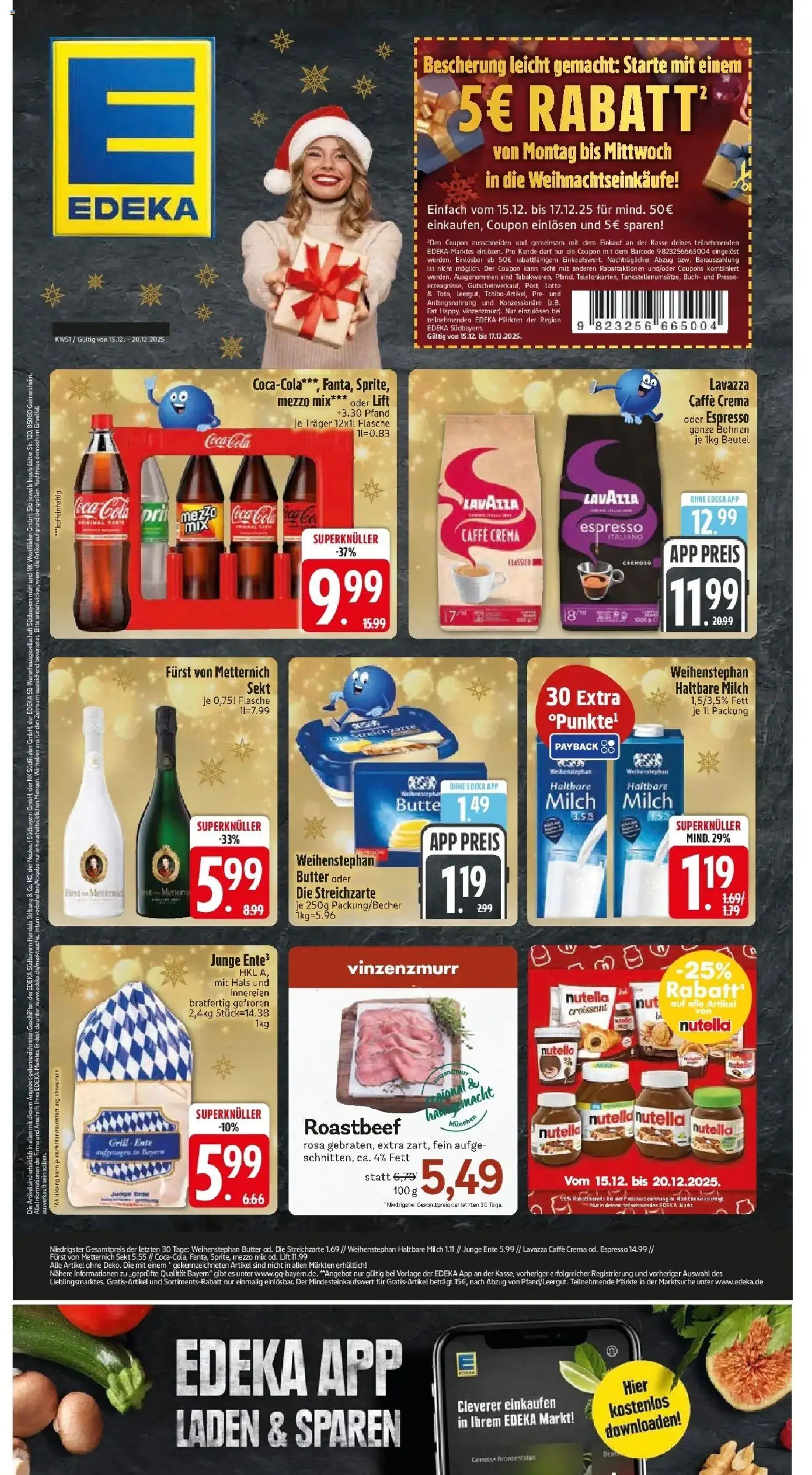 Vorschau von dem Prospekt des Geschäftes Edeka, gültig ab dem 15.12.2025