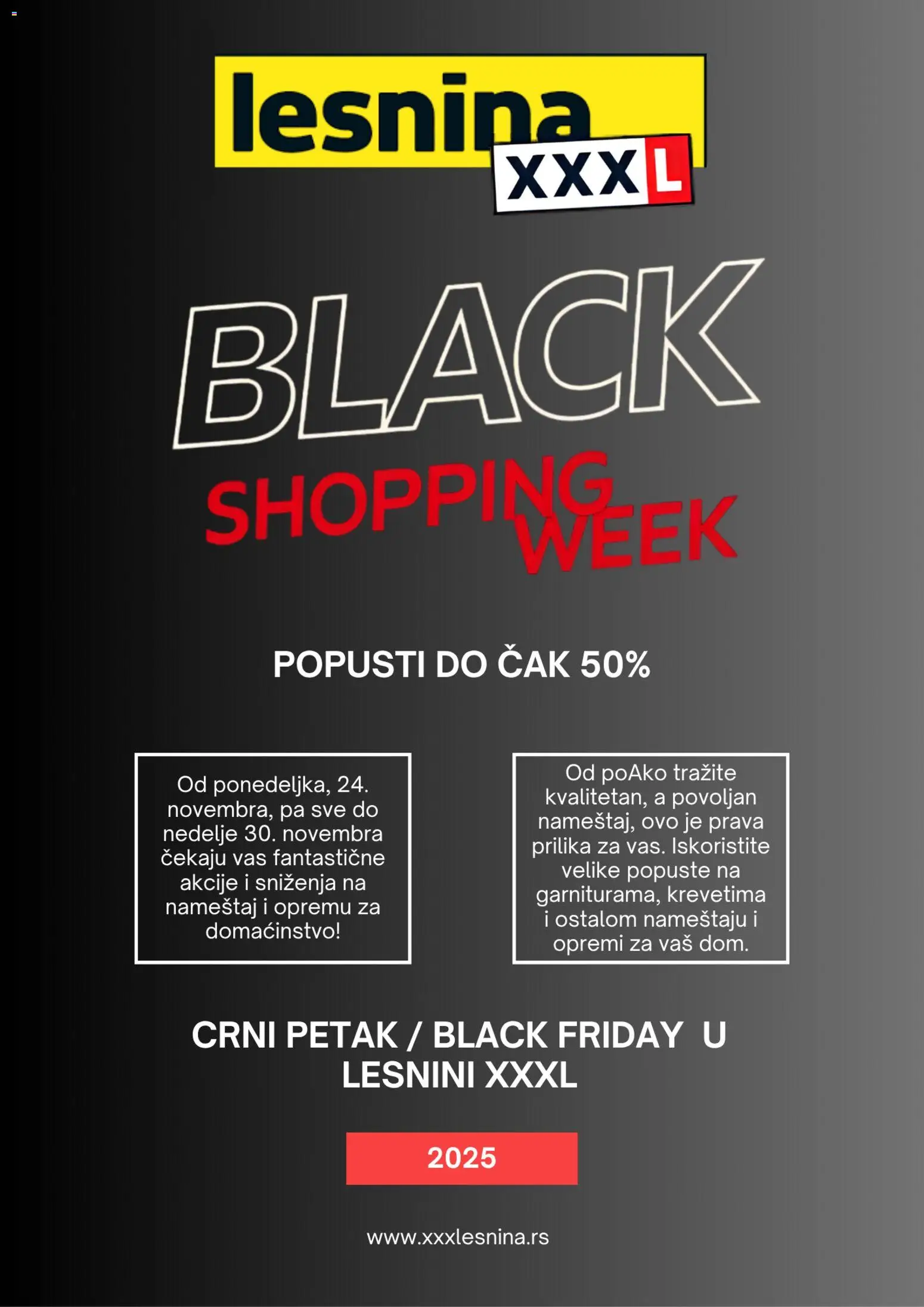 Pregled Lesnina XXXL kataloga - važi od 30.10.2025