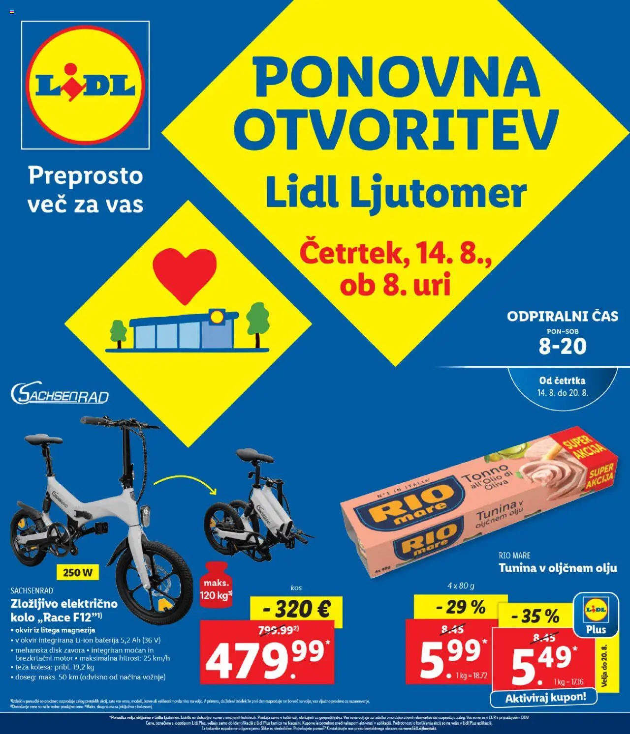 Lidl Katalog ponovna otvotitev od 14.08.2025 - aktualna ponudba - stran 1
