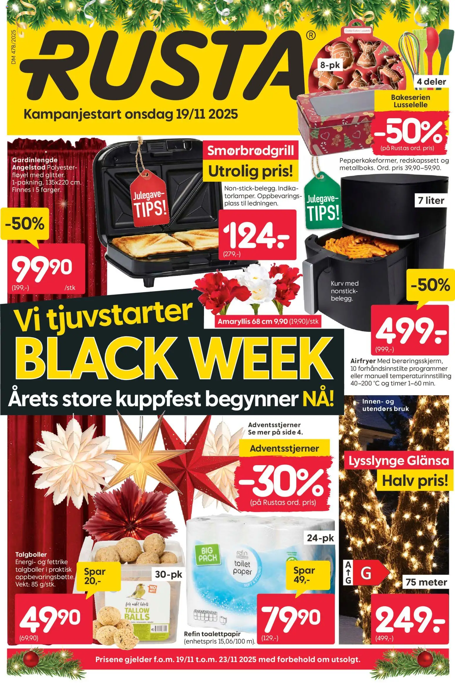 Forhåndsvis Black Week fra butikk Rusta gyldig fra 19/11/2025