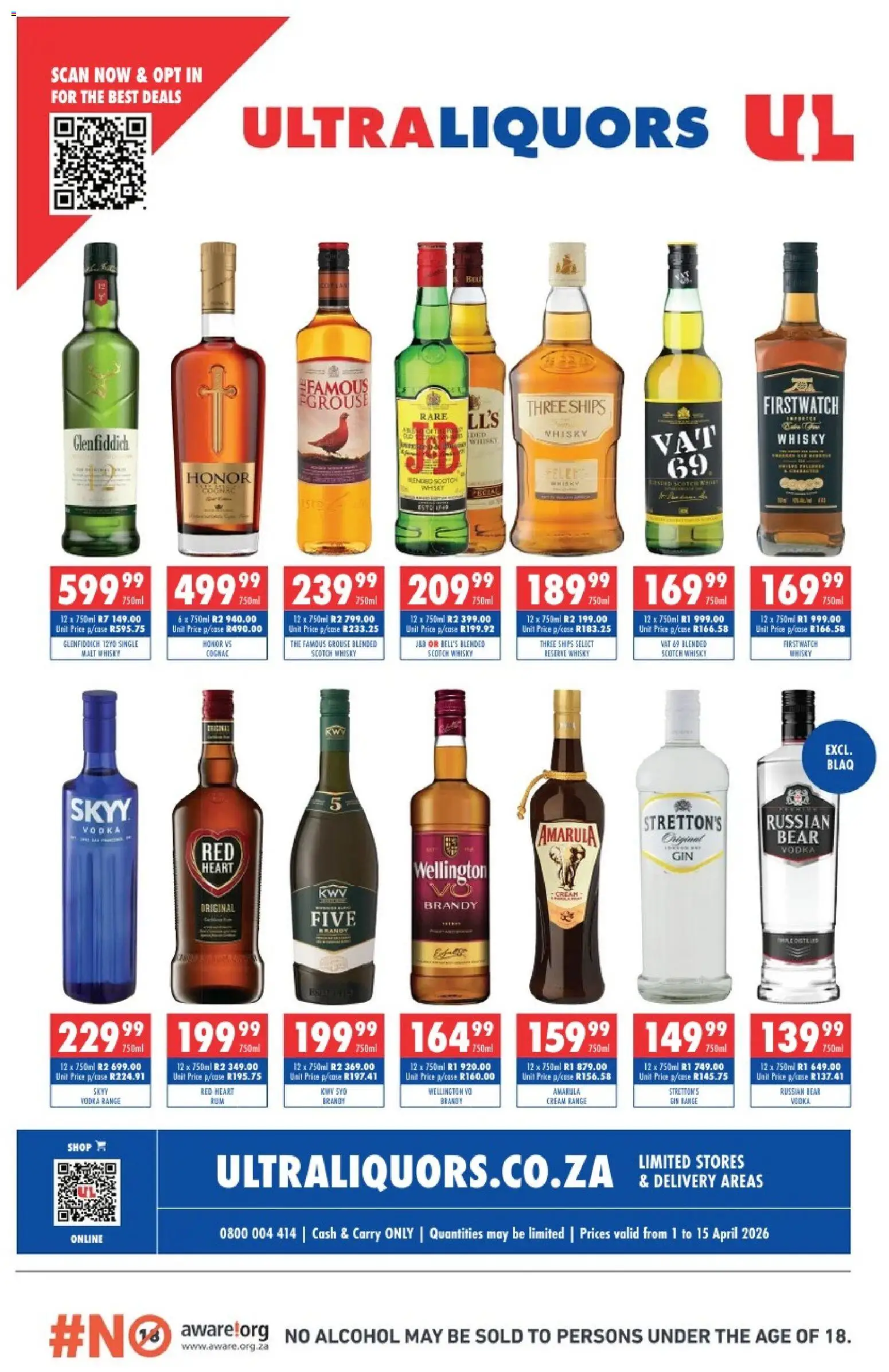 Preview of Ultra Liquors flyer valid from 01/04/2026