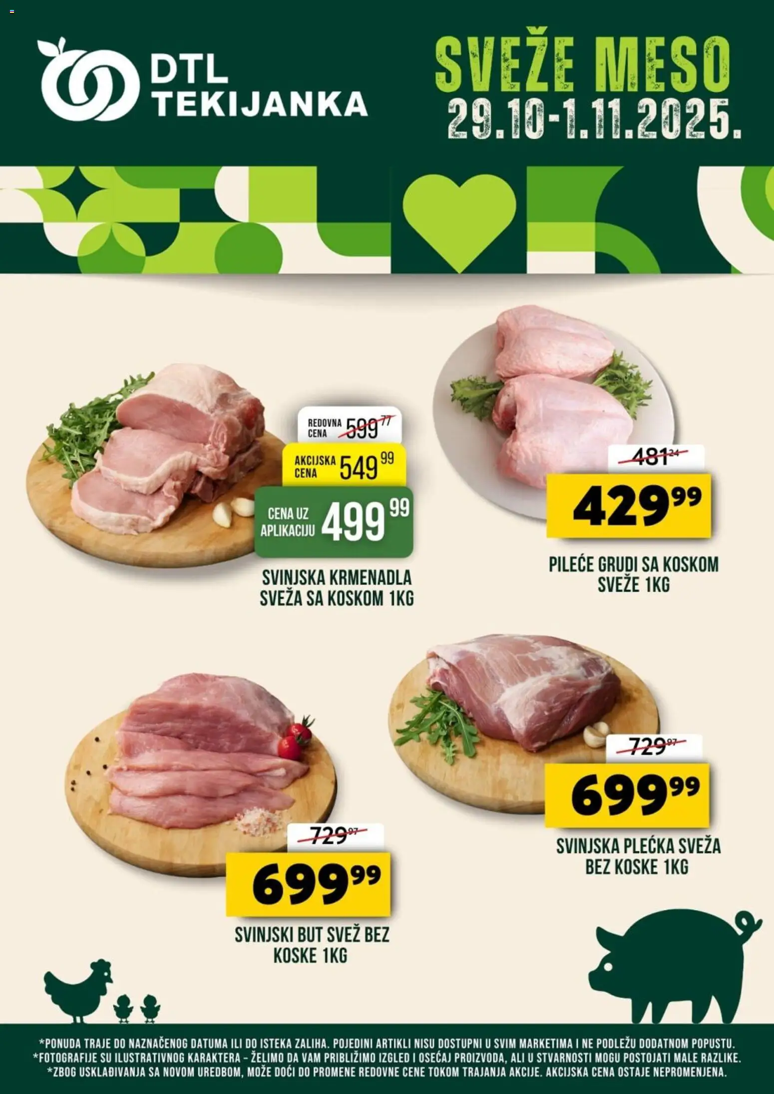 Pregled Tekijanka kataloga - važi od 29.10.2025