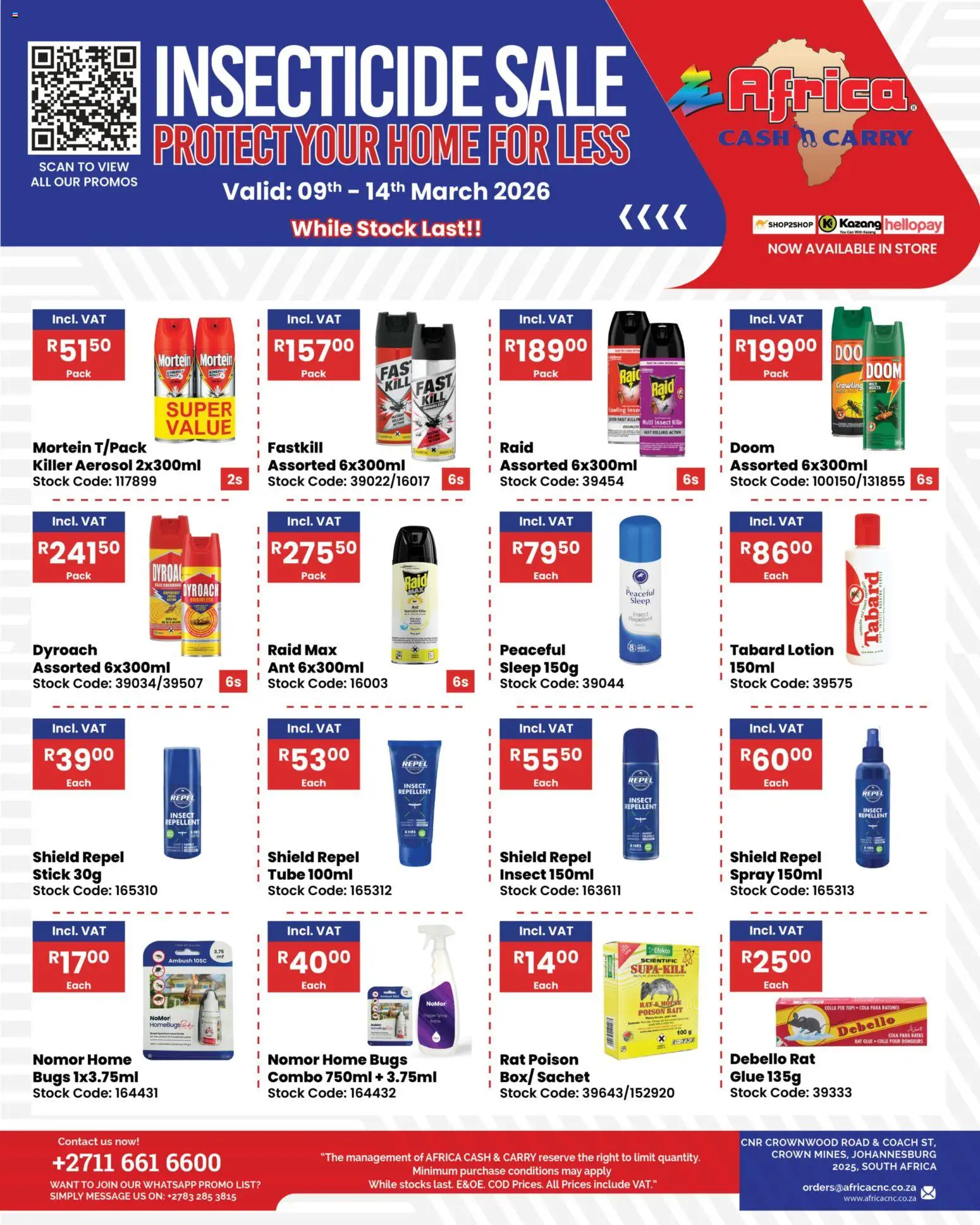 Preview of Africa Cash & Carry flyer valid from 09/03/2026 - Mouse, Stock, Lotion