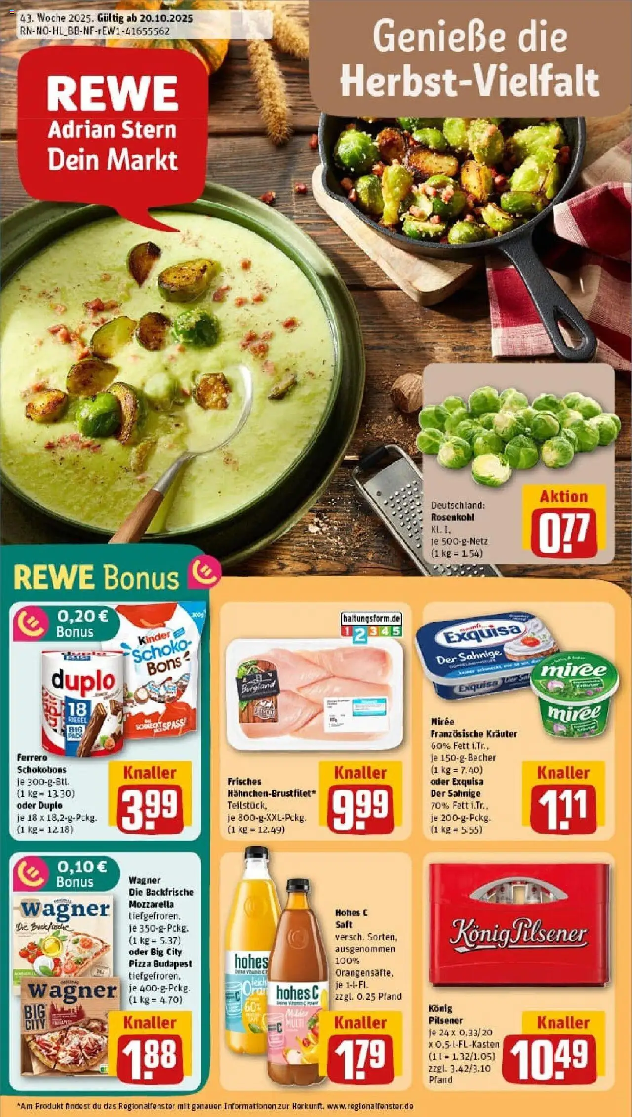 REWE Prospekt ab 19.10.2025 nächste Woche - Prospekt Kiel	