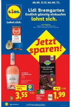 Vorschau des Merkblatts Aktionen Neueröffnung Bremgarten vom Shop Lidl gültig von 31.12.2025 bis 07.01.2026