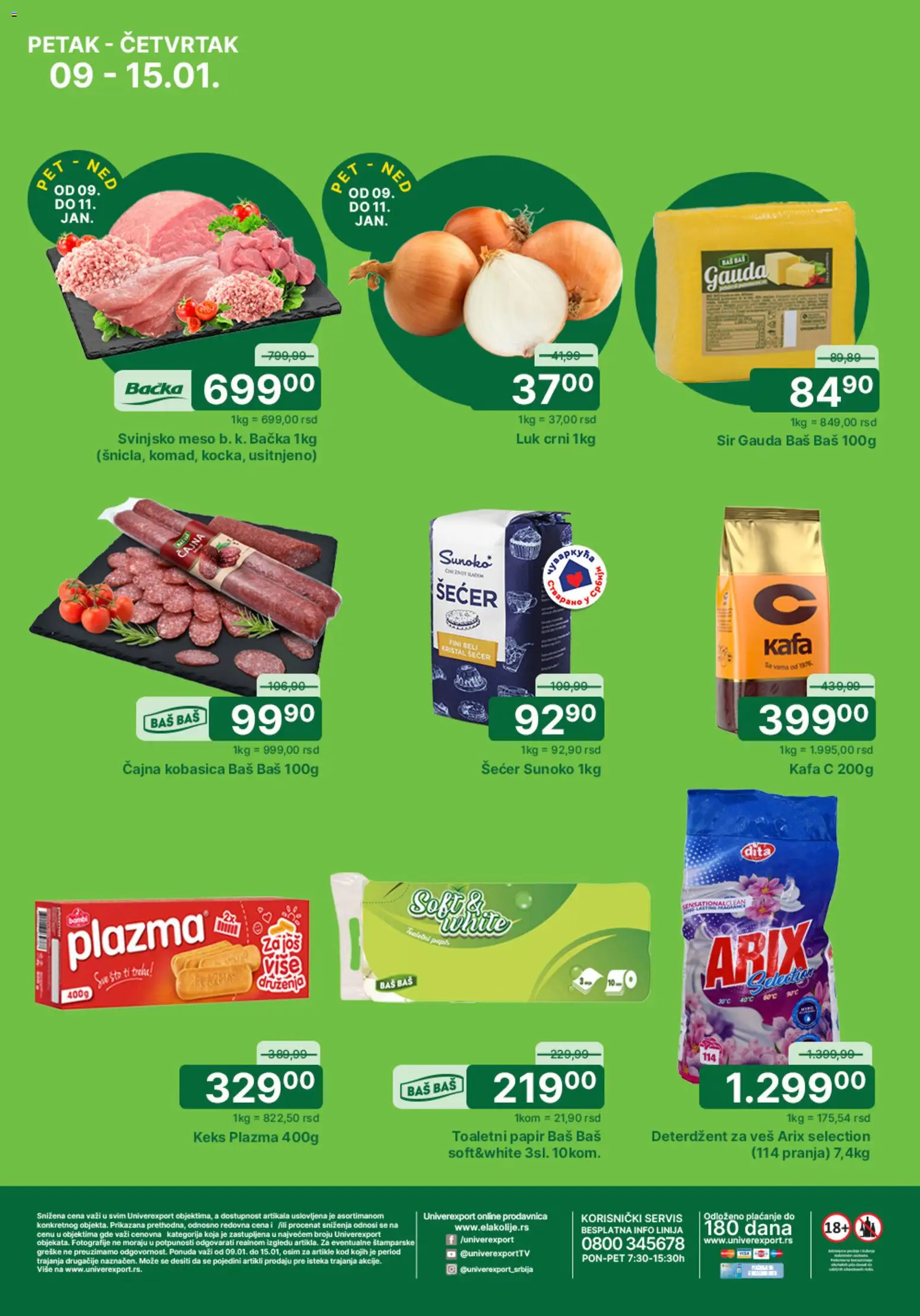 Pregled Univerexport kataloga - važi od 09.01.2026