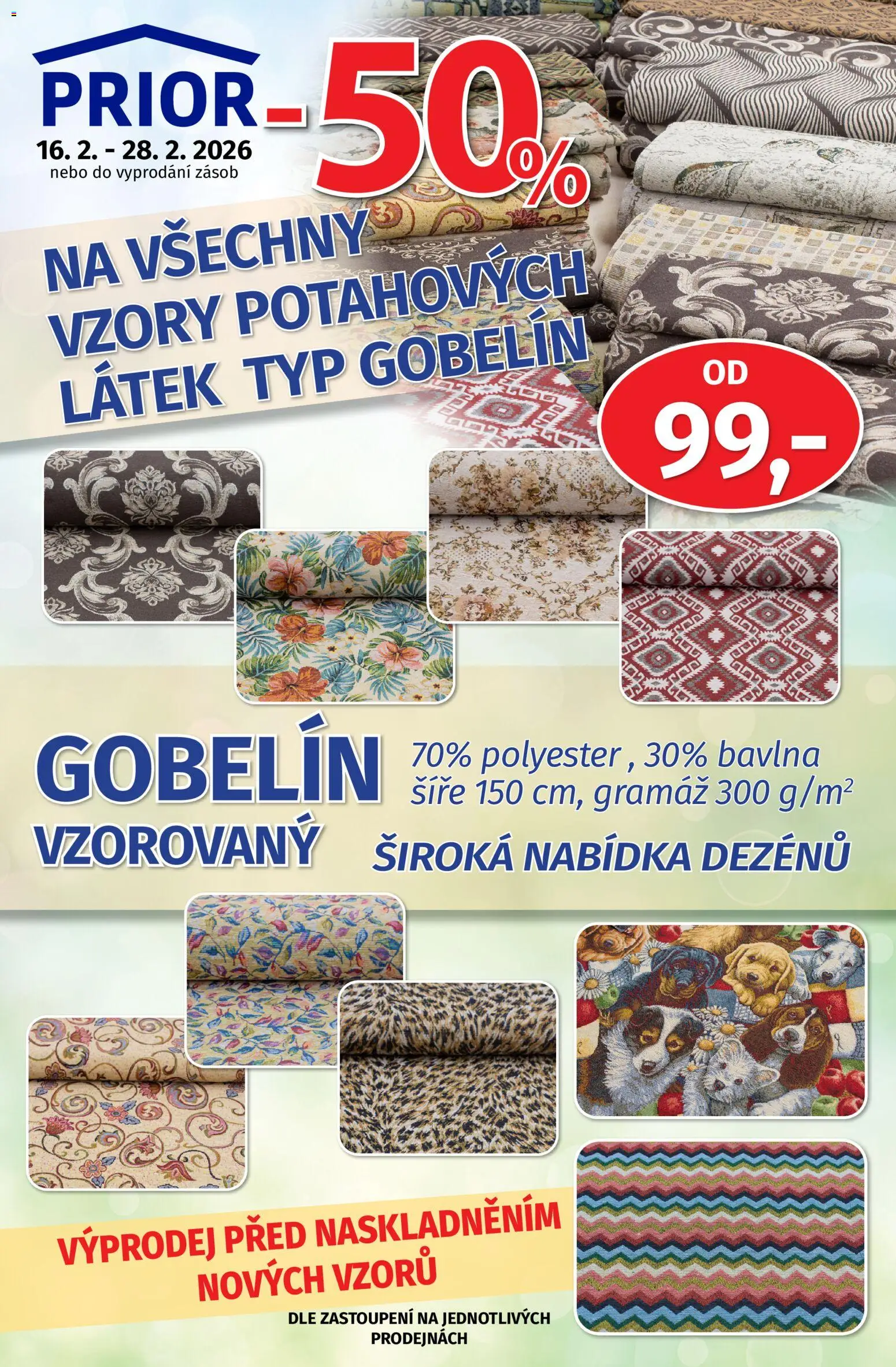Náhled nabídky: Prior Akční Nabídka Bytových A Oděvních Látek platný od 16.02.2026