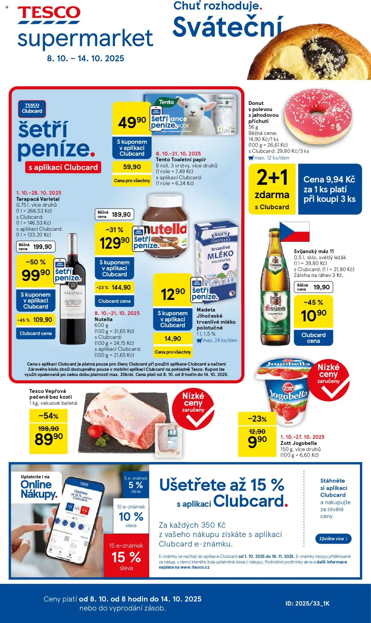 TESCO leták od 08.10.2025 - Akční "Supermarket" leták