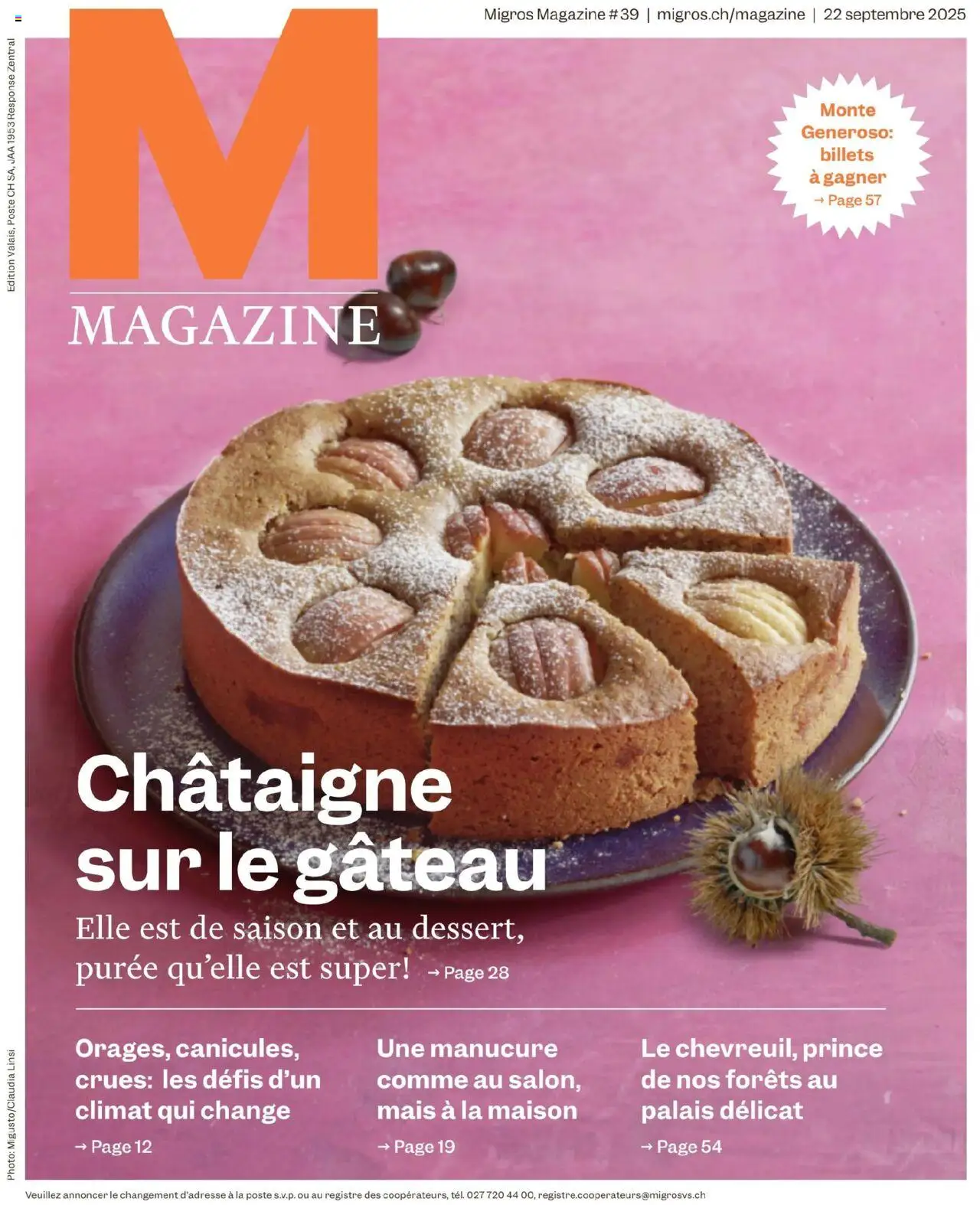 Migros Magazin FR ab 22.09.2025 - Seitennummer 1