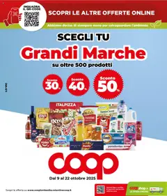 Anteprima dell'opuscolo Volantino Grandi marche Milano dal negozio COOP valido da 09/10/2025