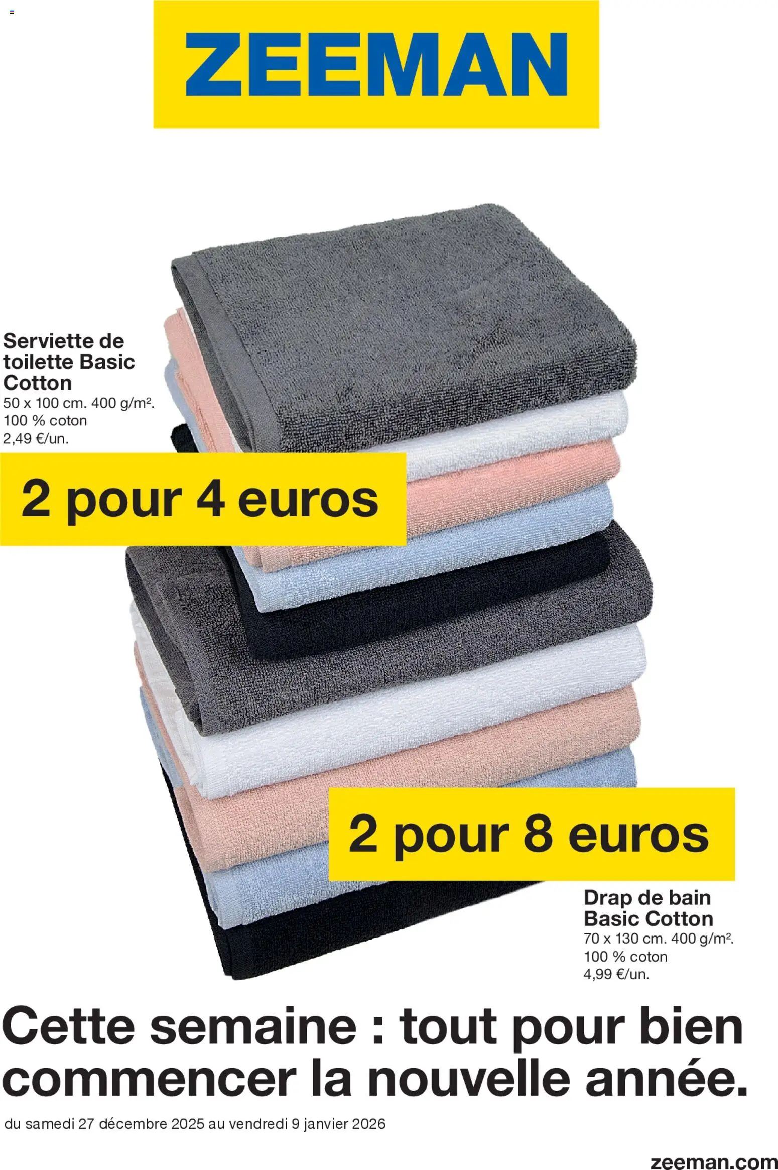 Prévisualisation de Catalogue Zeeman Hiver du magasin Zeeman formulaire valide 27/12/2025 - Coton, Serviette de toilette
