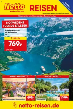 Vorschau von dem Prospekt des Geschäftes Netto Reisen, gültig ab dem 29.09.2025