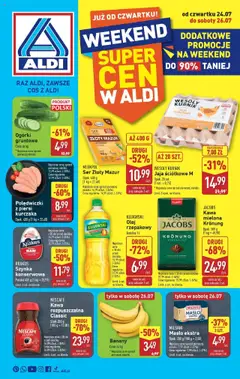 Pogląd gazetki "Okazje na weekend" ze sklepu Aldi ważnej od 24.07.2025