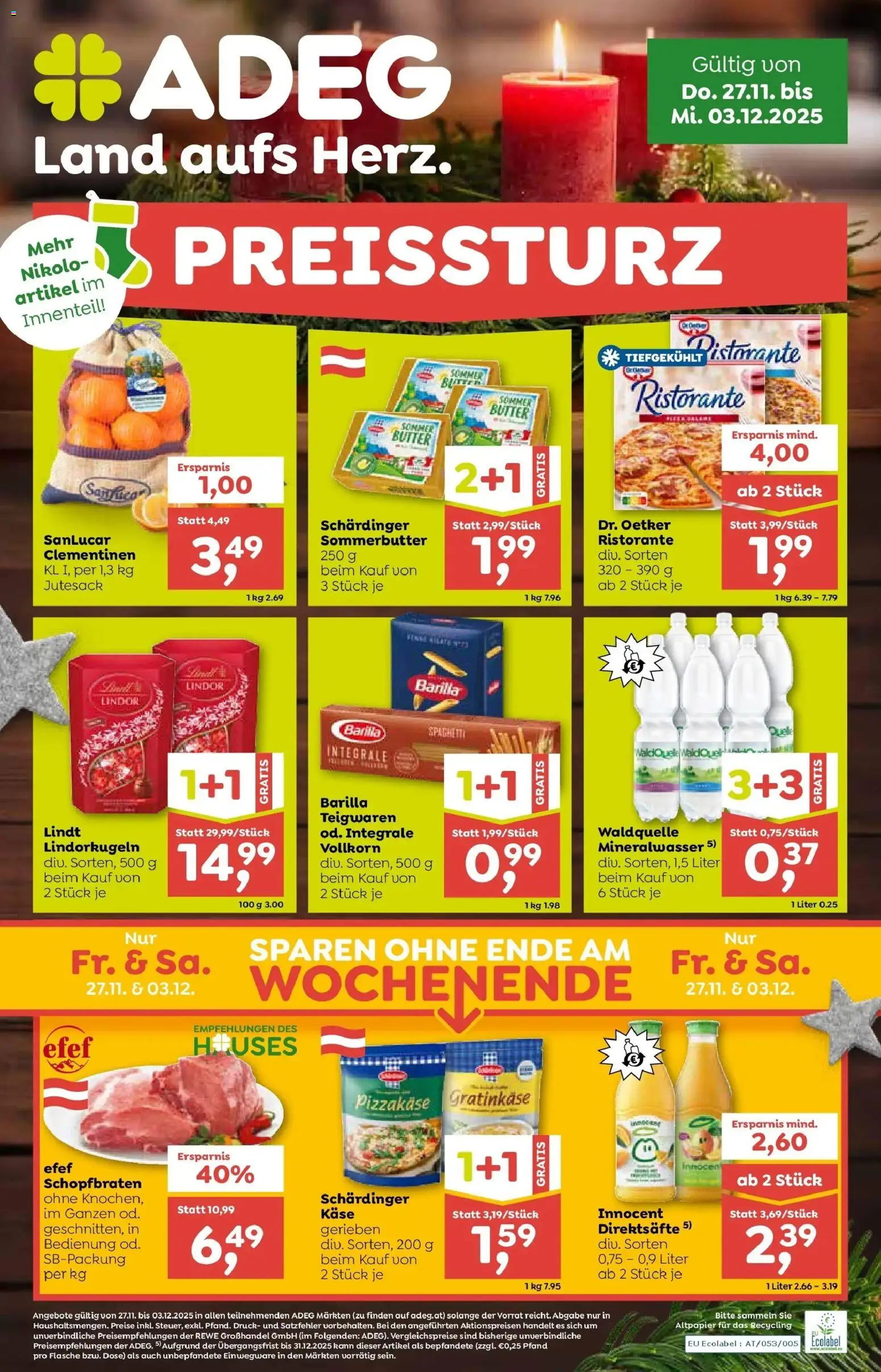 Vorschau der Angebote: ADEG Wolfurt gültig ab 27.11.2025