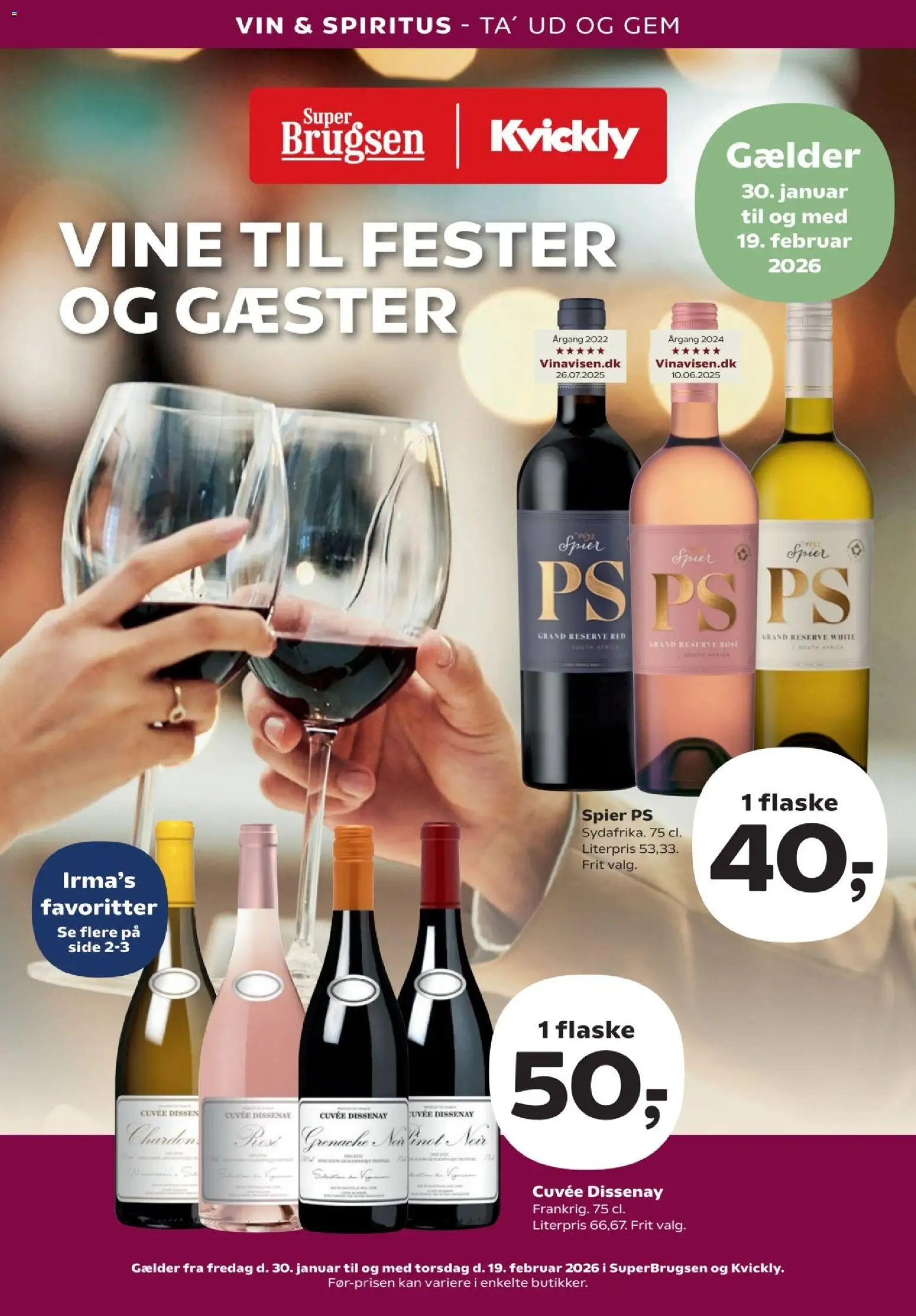 Eksempel på tilbudsavis Vinindstik fra butik Super Brugsen gyldig fra 30/01/2026