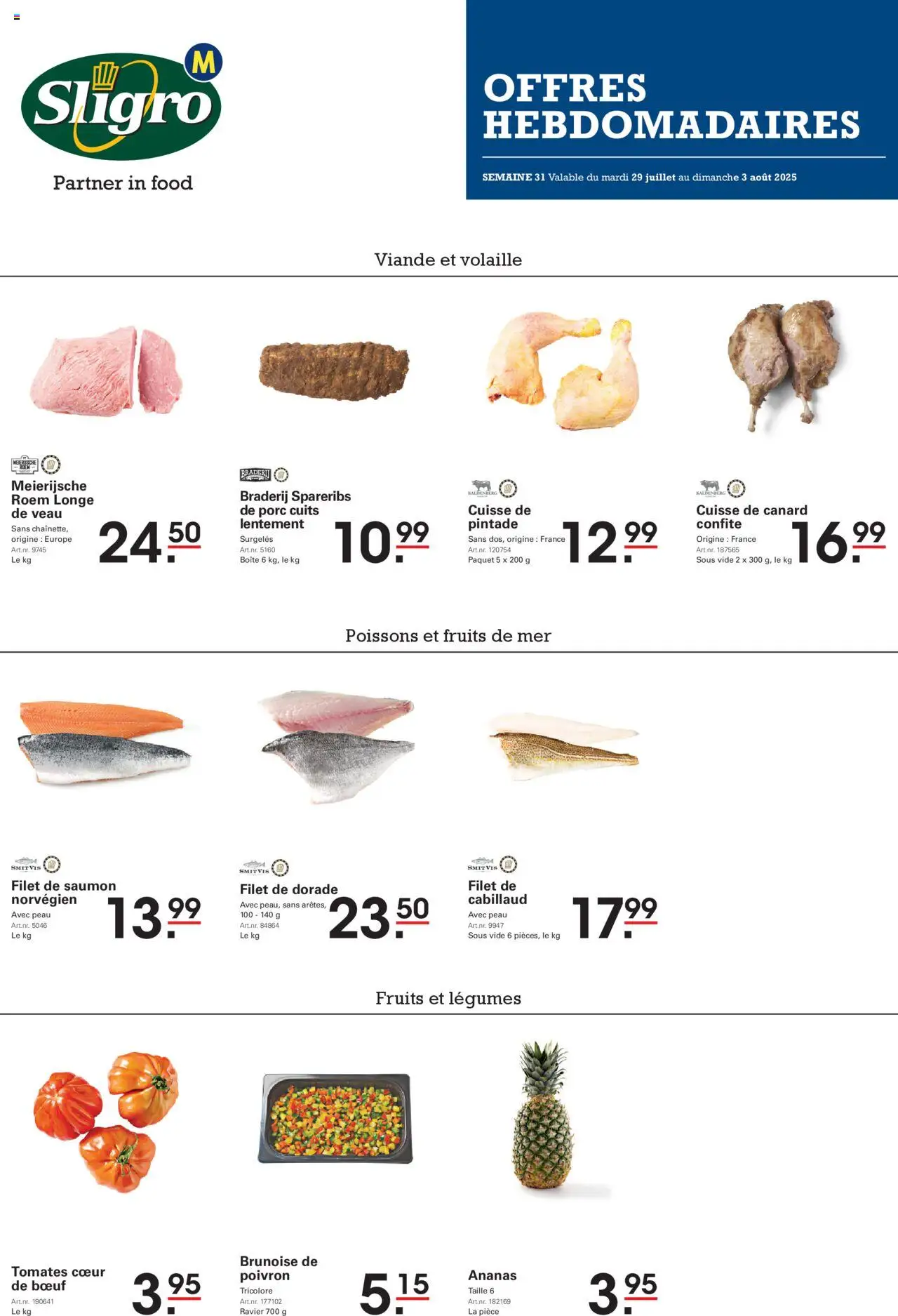 Sligro shop Publicité geldig vanaf 29/07/2025 - Paginanummer 1