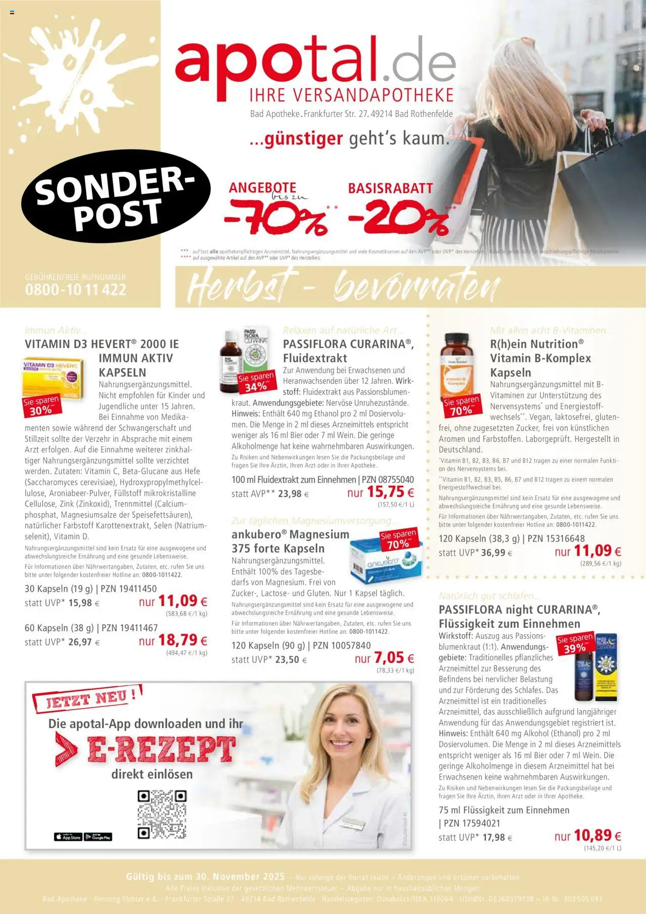 Apotal Prospekt Sonderpost (vom 01.10.2025 - 30.11.2025)