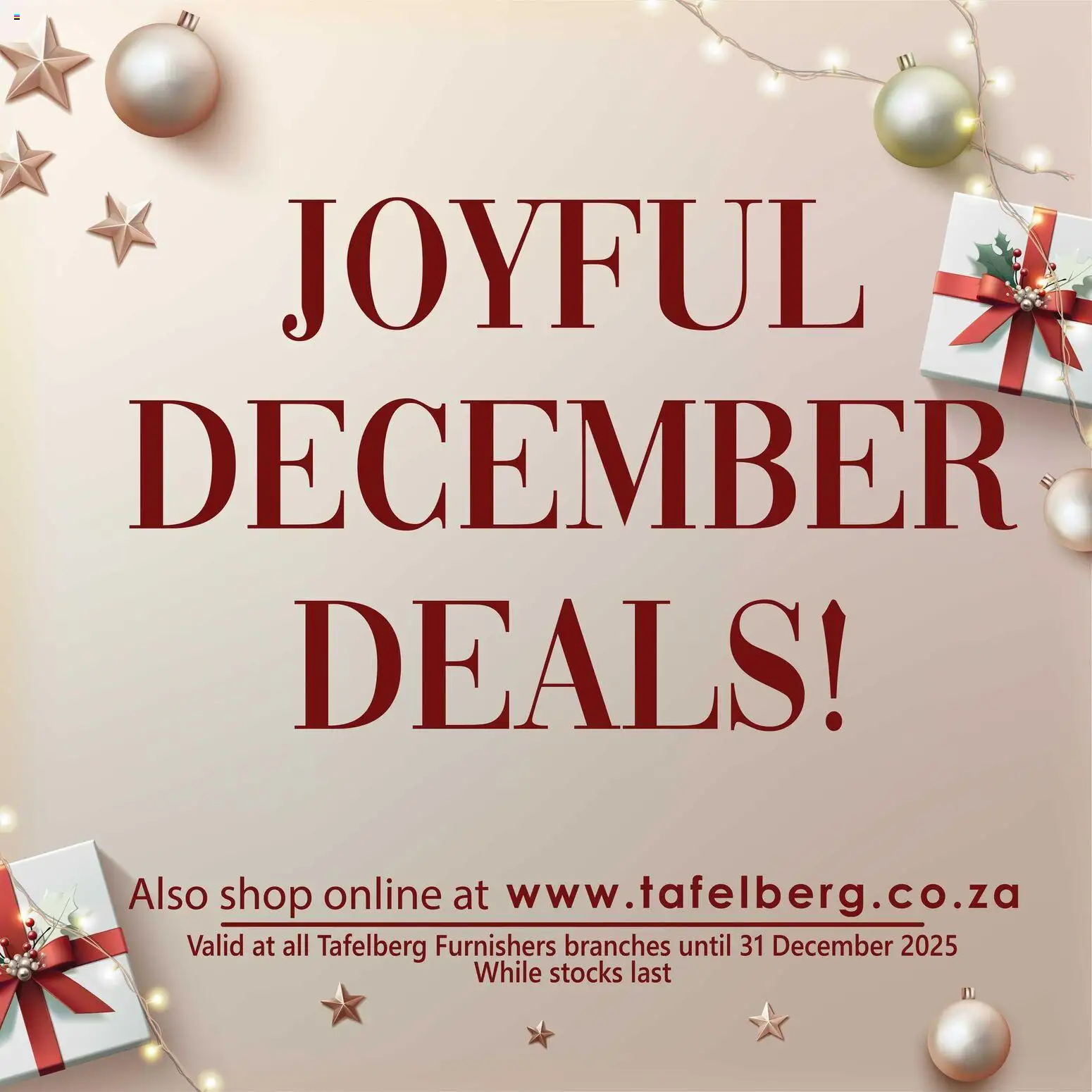 Preview of Tafelberg Furnishers flyer valid from 18/12/2025