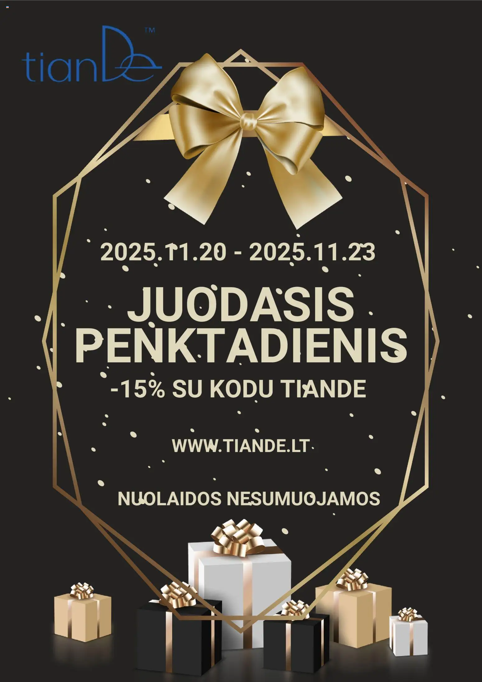 TianDe parduotuvės leidinio Black Friday galiojančio nuo 2025.11.20 peržiūra