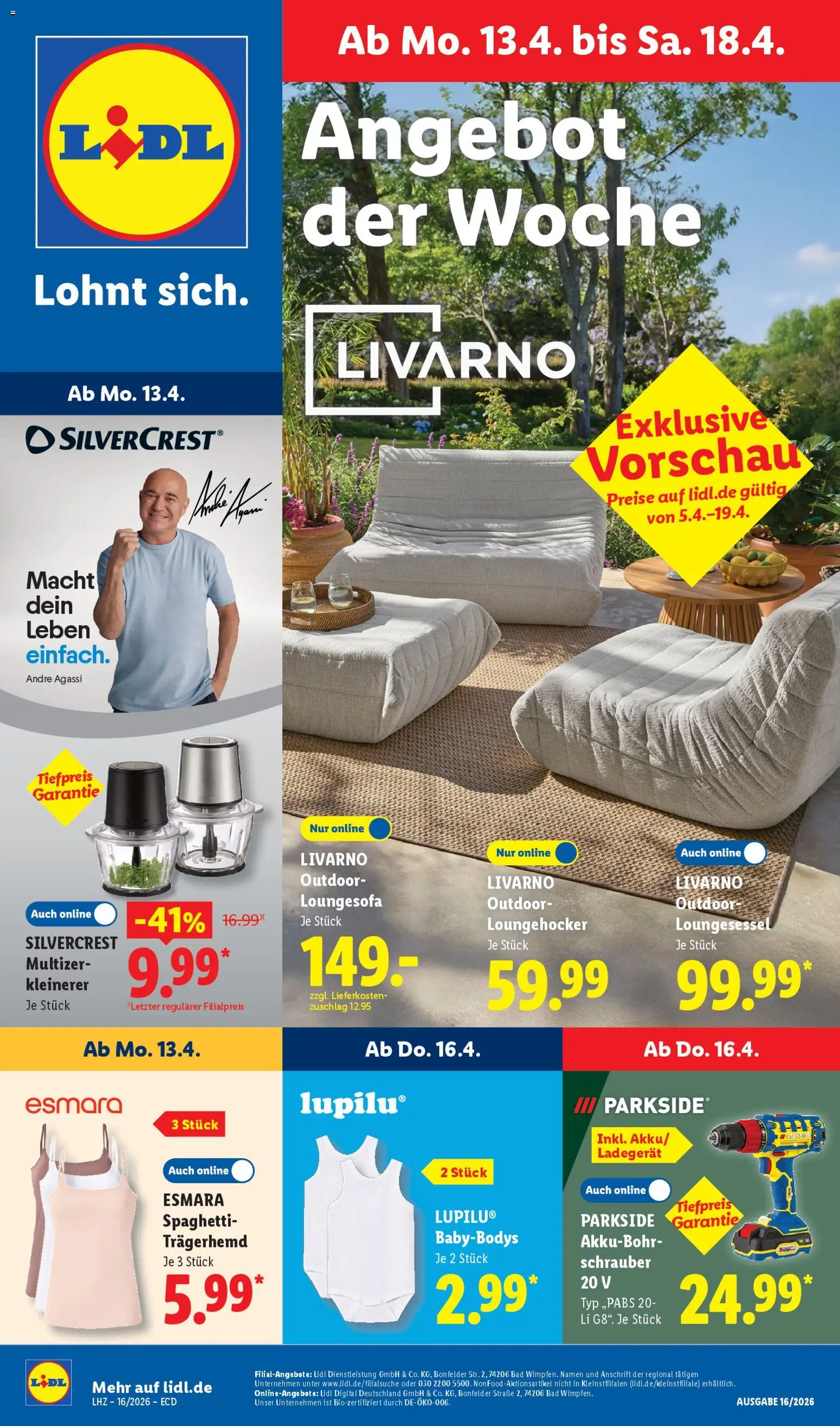 Náhled nabídky: Lidl Německo Lidl Německo leták platný od 13.04.2026