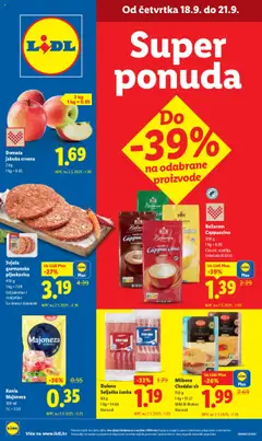 Pregled letka Super Ponuda trgovine Lidl vrijedi od 18.09.2025