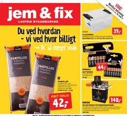 Eksempel på tilbudsavis Tilbudsavis fra butik Jem & fix gyldig fra 26/10/2025