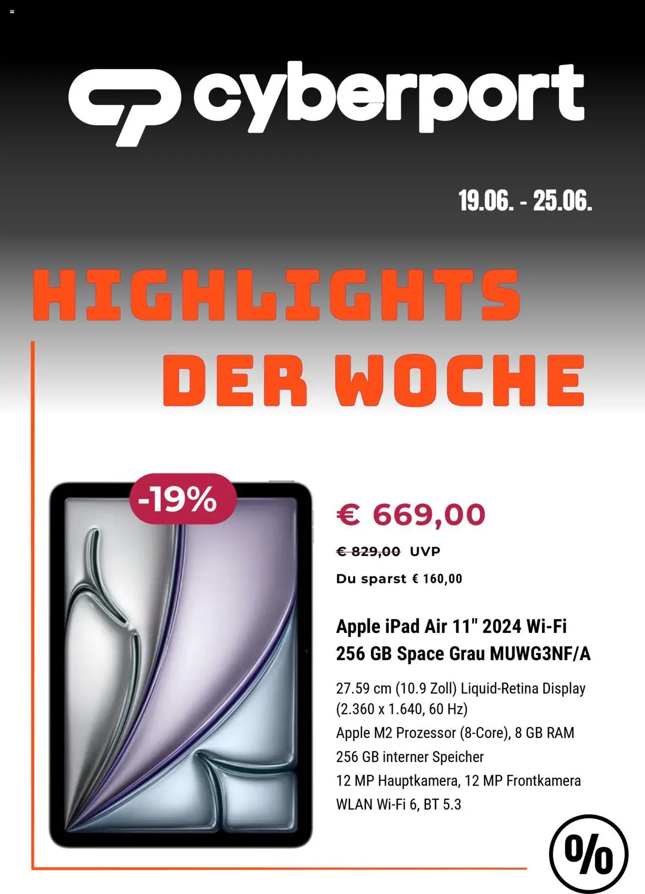 Cyberport Prospekt (vom 19.06.2025 - 25.06.2025) - Apple, Ipad