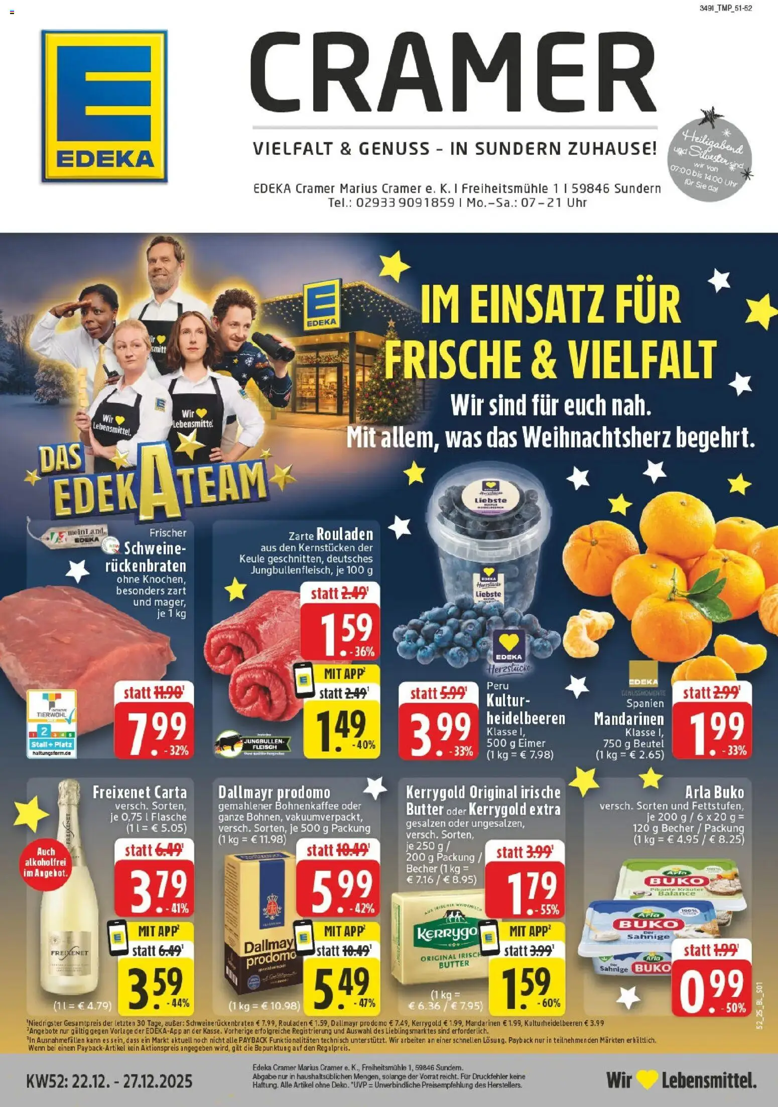 Vorschau von dem Prospekt des Geschäftes Edeka, gültig ab dem 22.12.2025
