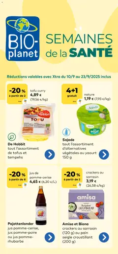 Voorbeeld van Publicité van winkel BioPlanet geldig vanaf 10/09/2025