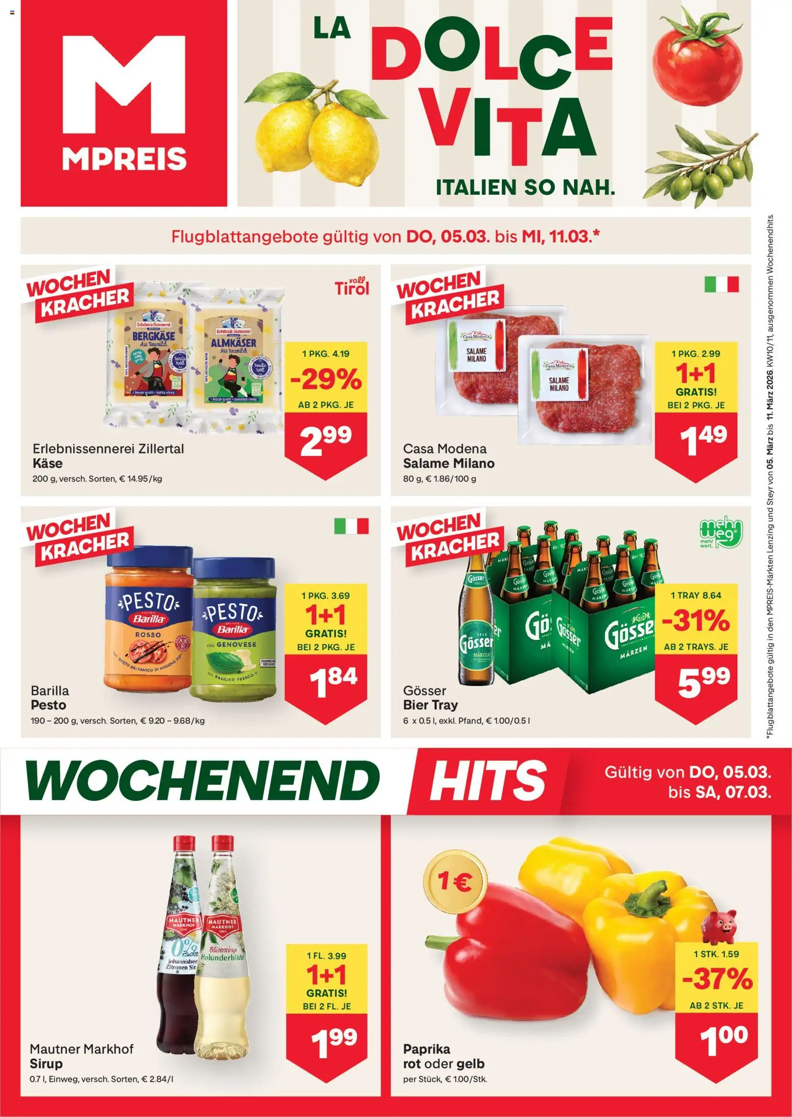 Vorschau der Angebote: MPREIS Lenzing gültig ab 05.03.2026