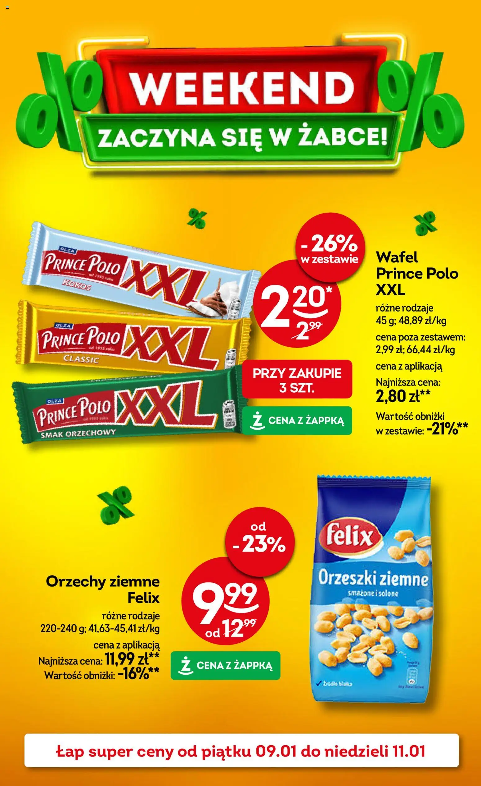 Pogląd gazetki "Weekendowe promocje" ze sklepu Żabka ważnej od 09.01.2026