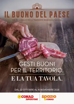Anteprima dell'opuscolo Volantino Il Buono del Paese Sicilia dal negozio Conad valido da 22/10/2025