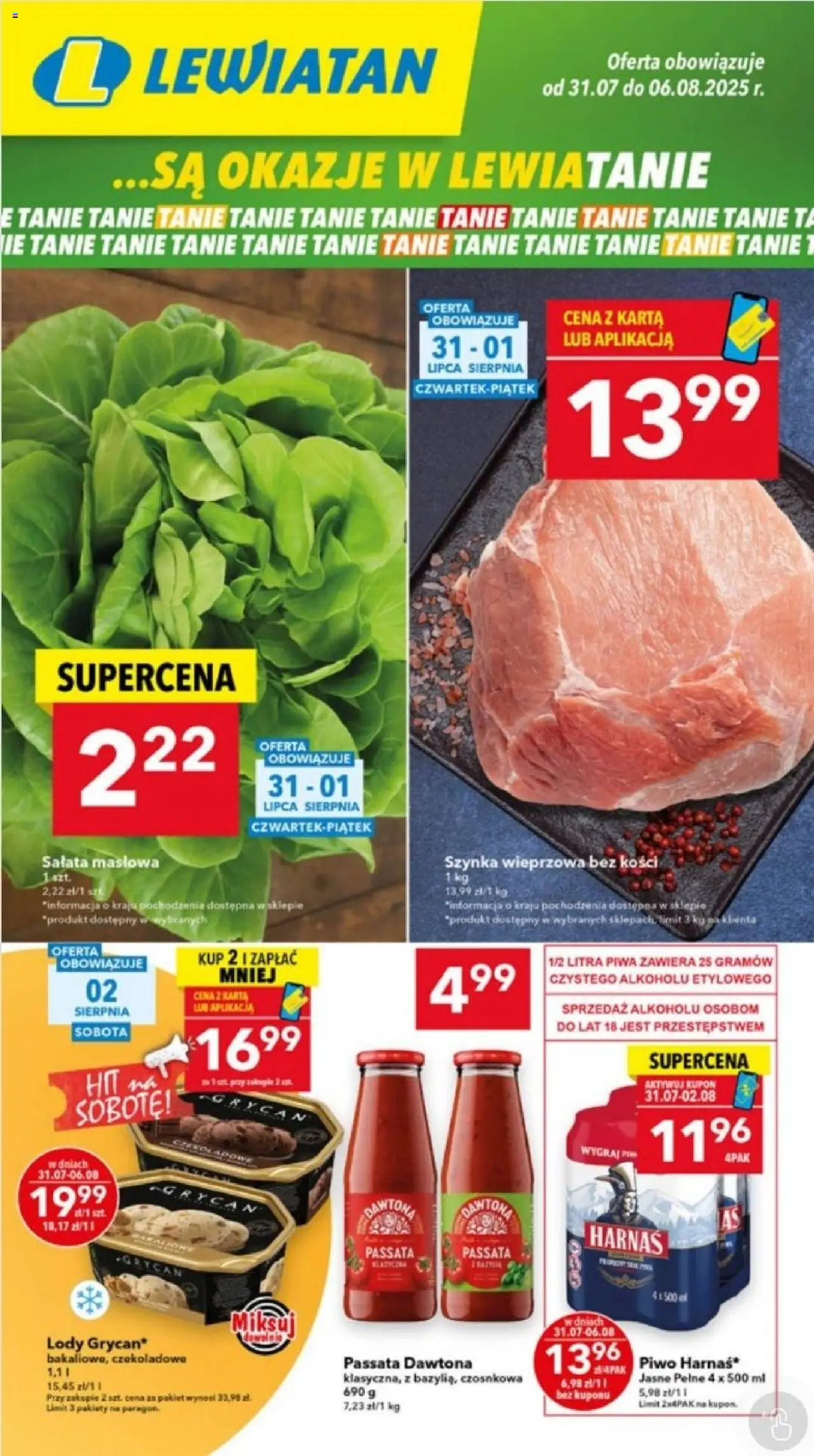 Lewiatan gazetka od 31.07.2025 - Promocje "Warszawa" - Numer strony 1