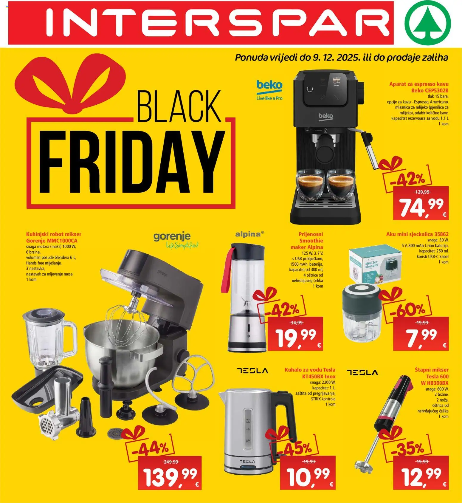Pregled letka Katalog Black Friday trgovine Interspar vrijedi od 26.11.2025