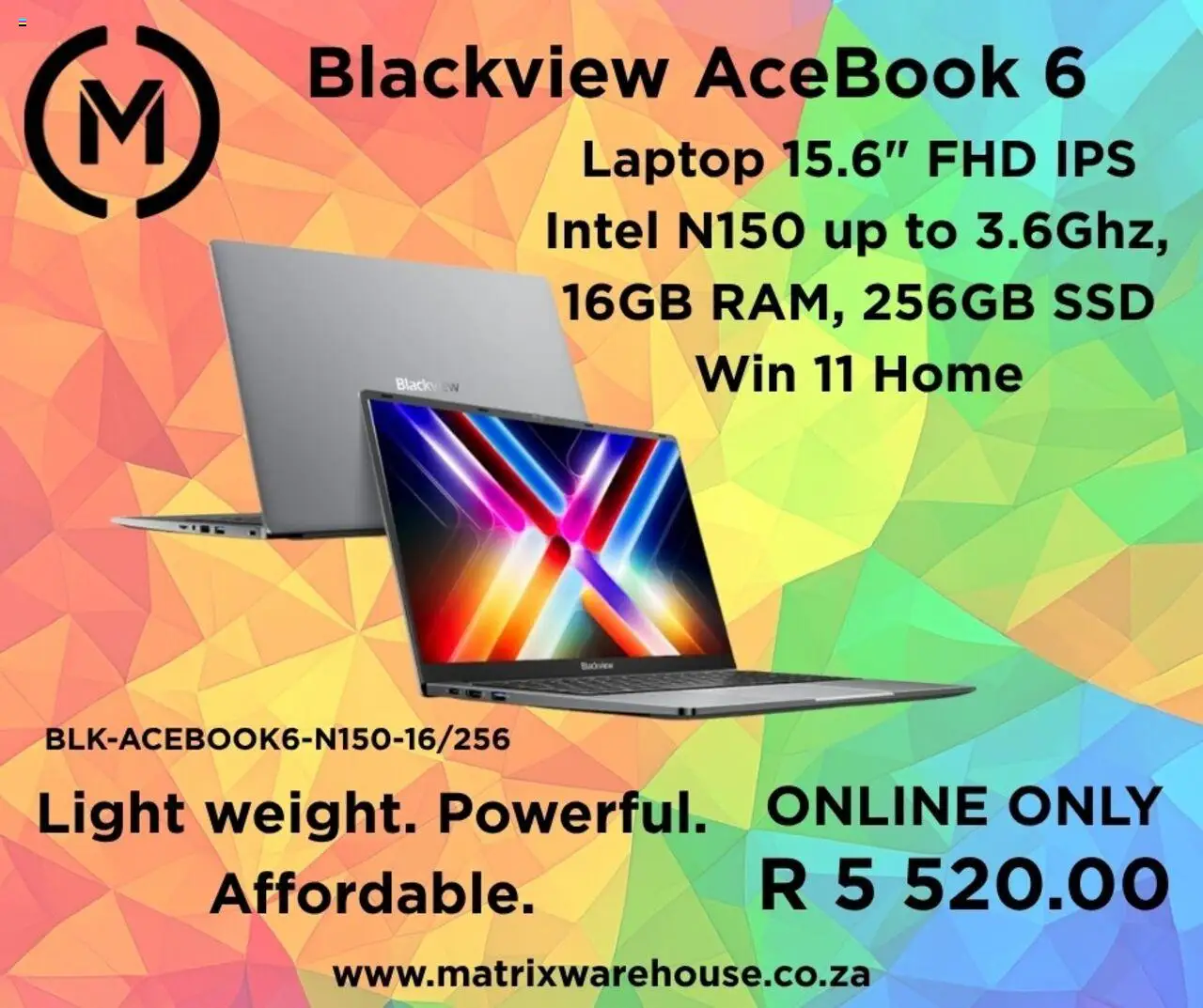 Matrix Warehouse Blackview AceBook 6 Laptop from from Thursday 16/10/2025 > Promotions