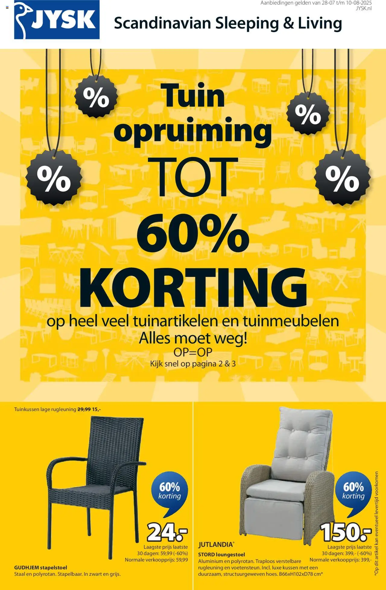 JYSK shop Folder geldig vanaf 28-07-2025 - Paginanummer 1