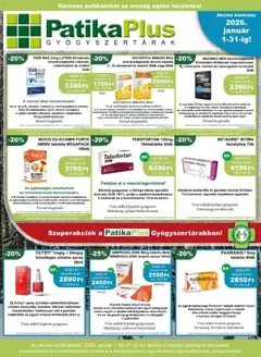PatikaPlus - Akciós újság PatikaPlus megtekintése, amely érvényes 2026.01.01.-től