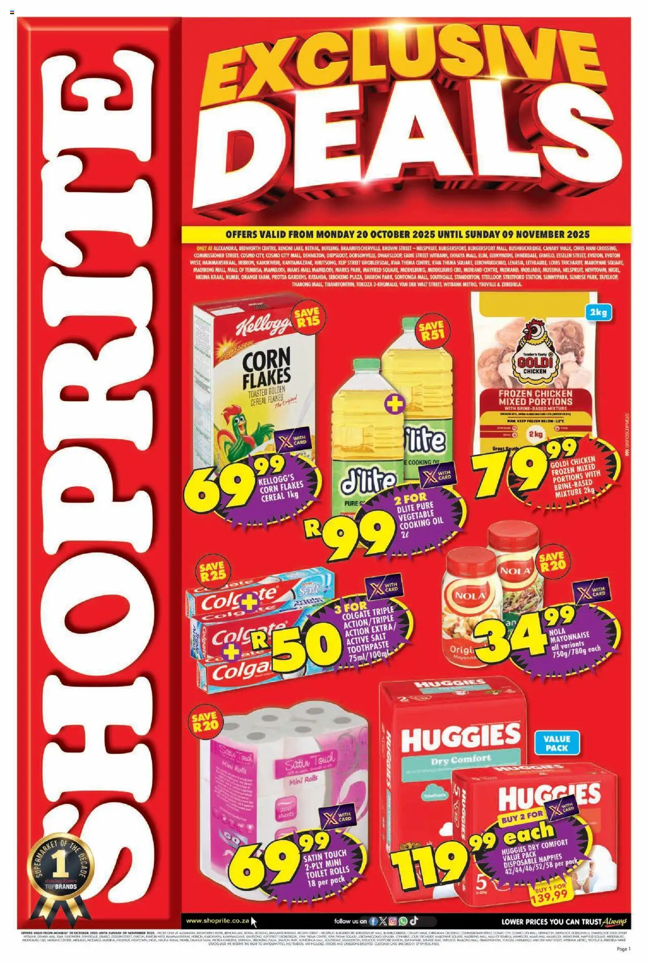 Shoprite Gauteng - Price Exclusive 20/10 - 09/11/2025 >> Catalogue